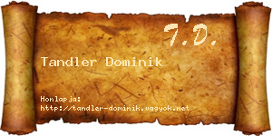 Tandler Dominik névjegykártya